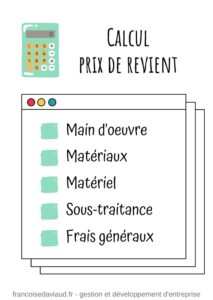 Calculer un prix de revient